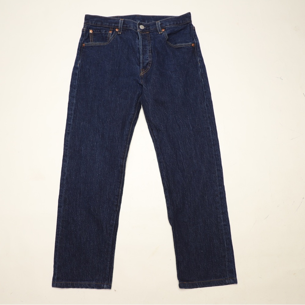 Vintage LEVI’S 505 Denim Jeans Dark Wash Blue Indigo Slim Fit 29 X 25.5 Mens
